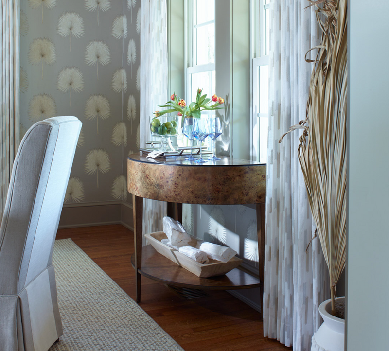 Isla Natural Burl Demilune Console