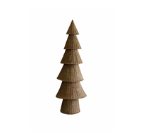 The Kalalou Woven Vine Large Christmas Tree features layered cones—ideal for unique, modern holiday decor.