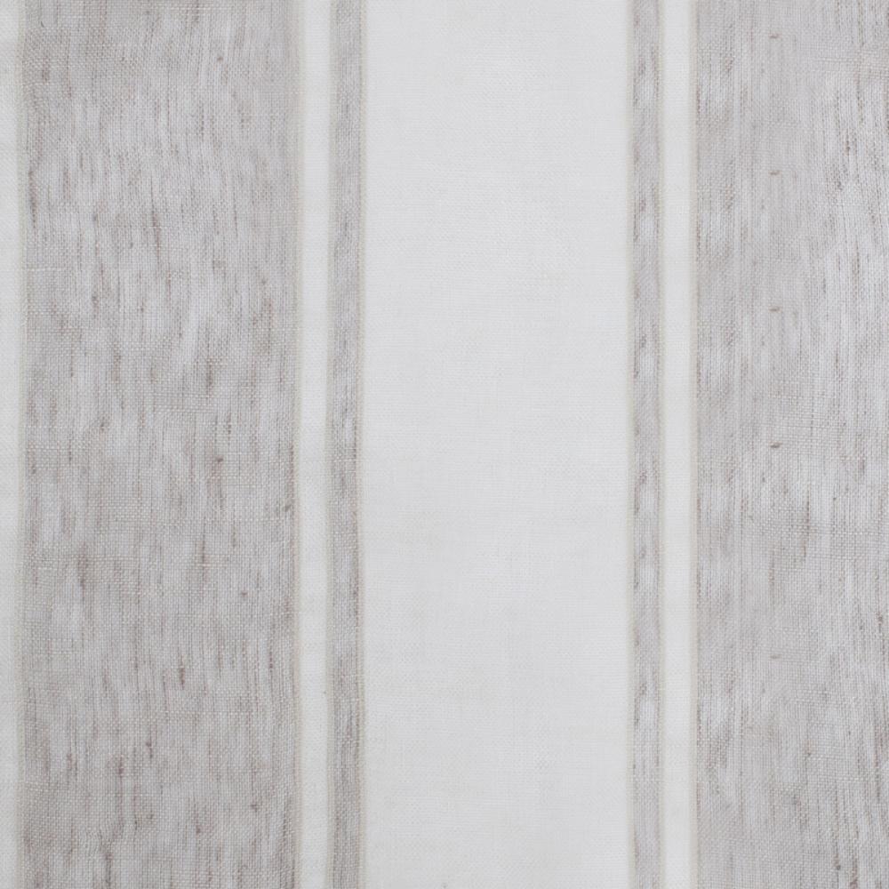 platimun and ivory shimmer striped sheer curtain panels