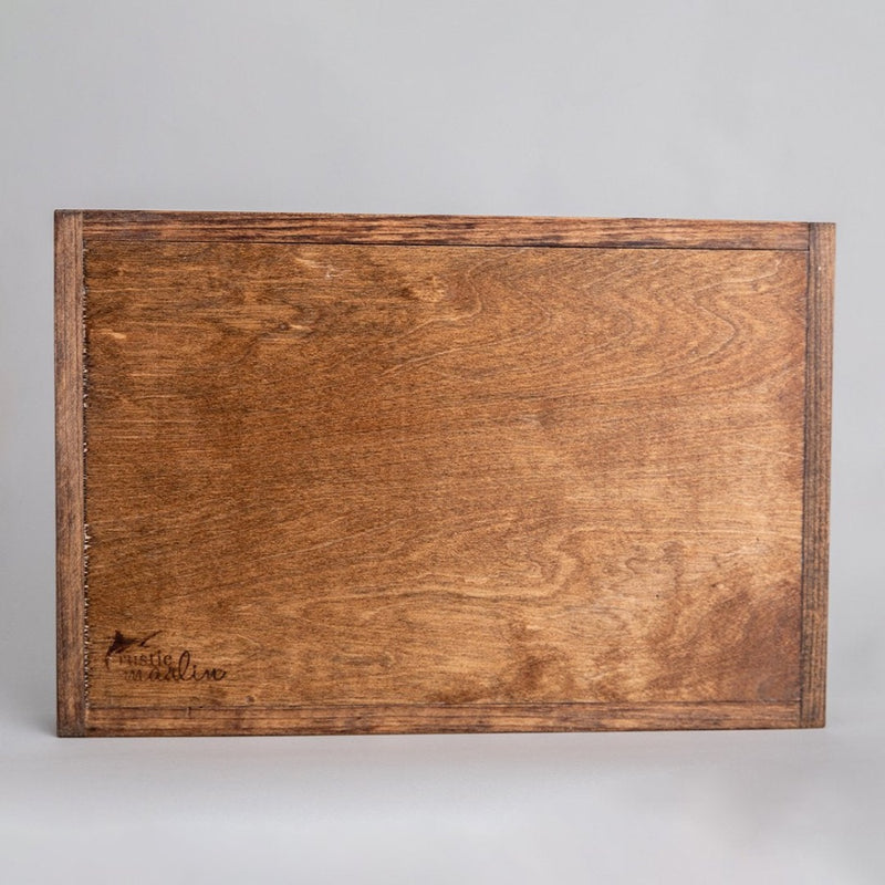 flag serving tray wood handles red white blue