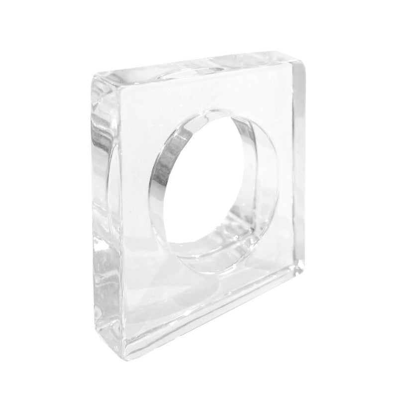 square clear acrylic napkin ring