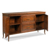 buffet cherry veneer tapered legs two drawer traditional