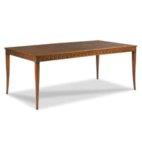 rectangle dining table carved details