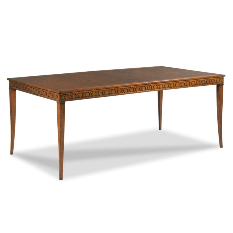 rectangle dining table carved details
