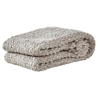 natural wool throw blanket weave tassel edge