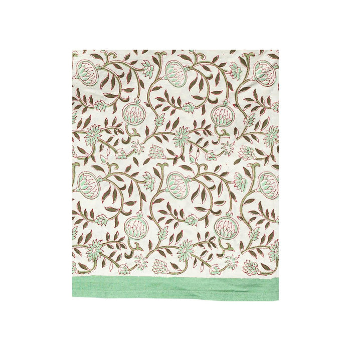 Fabric with floral pattern on a white background