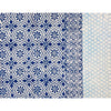 rectangle cotton table cloth navy white block print