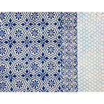 rectangle cotton table cloth navy white block print