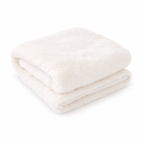 faux fur throw blanket ivory 