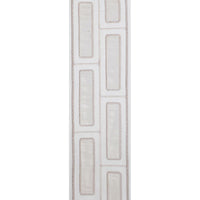 white linen blend curtain panels white and cream trim