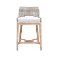 counter stool organic white taupe rope natural