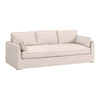 outdoor slipcover sofa natural fabric bench seat three cushion