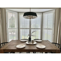 cream melamine dishes on table