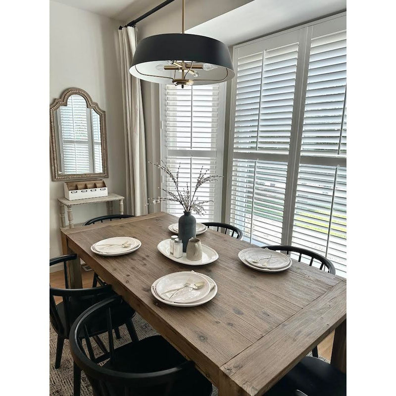 melamine dinner plates lifestyle table chairs pendant