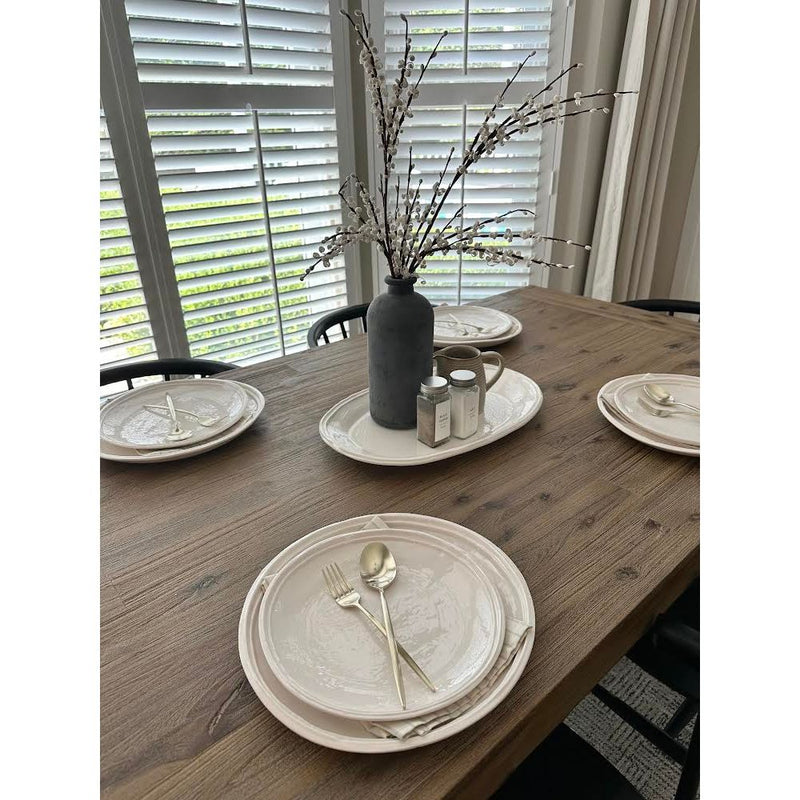 melamine serving platter on table