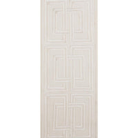 ivory linen blend curtain panels ivory embroidered trim