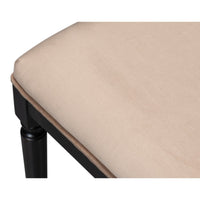 side chair beechwood pair toffee fabric nero finish