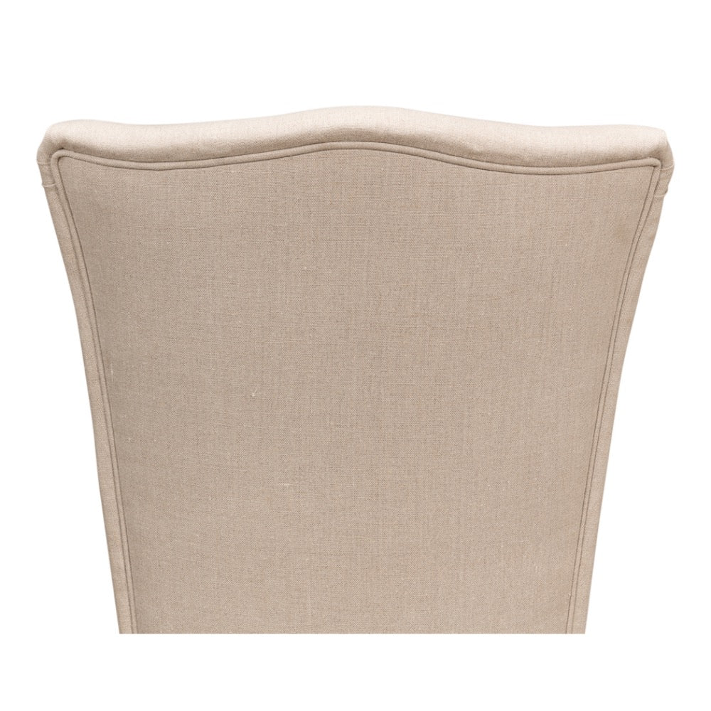 sidechair flax linen fabric cortina white finish beechwood frame