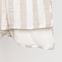 linen throw blanket natural white striped