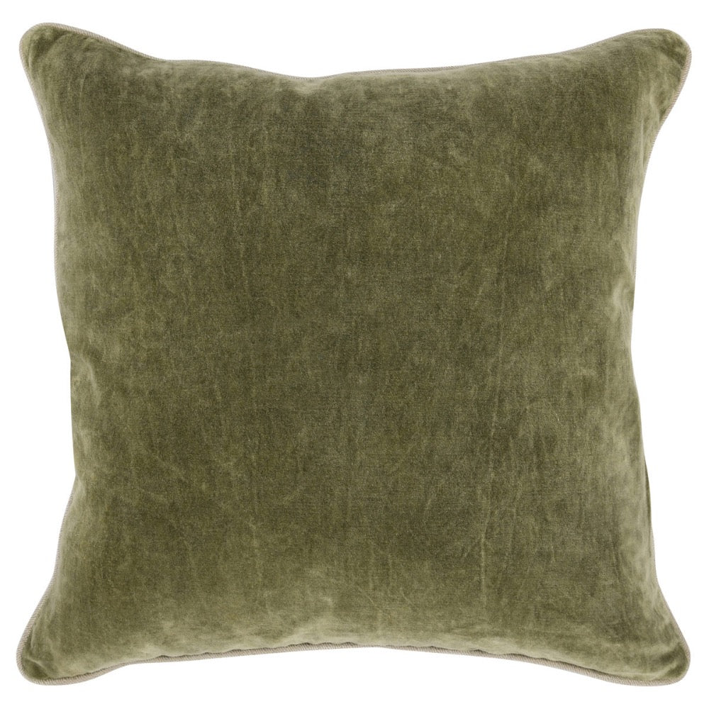 throw pillow velvet moss set of two 