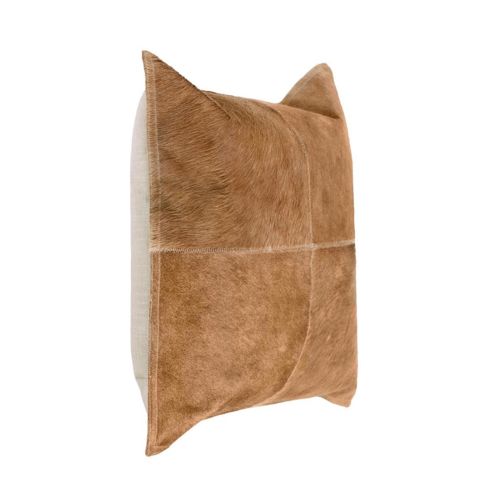 honey tan hide throw pillow set of two 