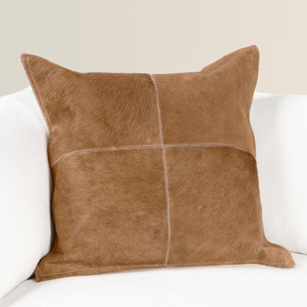 honey tan hide throw pillow set of two 