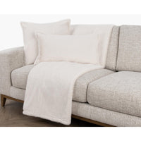 faux fur throw blanket ivory 
