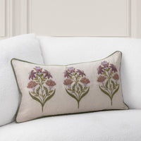 throw lumbar pillow floral multi color 