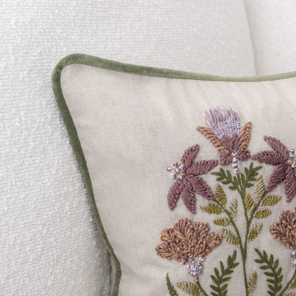 throw lumbar pillow floral multi color 