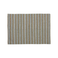 tan navy striped placemats block printed cotton