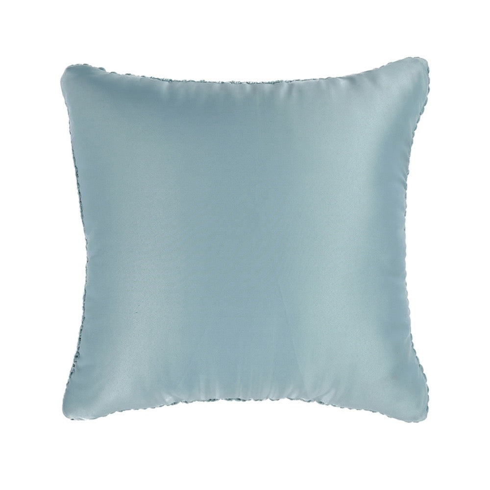 Classic Home Outdoor Performance Prism Pool Blue Pillow with smooth, fade-resistant fabric and rounded edges on white backdrop.