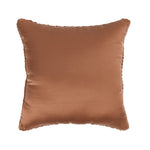 brown woven throw pillow square performance fabric hand knitted
