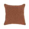 Classic Home Outdoor Performance Prism Terracotta Pillow: square, chunky texture, fade-resistant, for outdoor use.