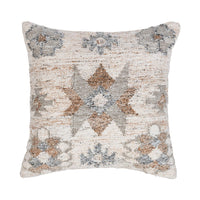 Classic Home Outdoor Performance Ardeth Pillow features a southwestern kilim-inspired geometric pattern on durable fabric.