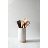 ceramic lace canister white handmade round