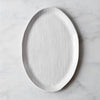 handmade ceramic platter white linen
