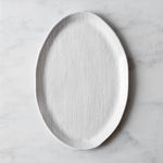 handmade ceramic platter white linen