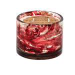 artisan glass blown candle tumbler red round