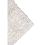 woolable rug white gradient pile neutral vertical horizontal lines handcrafted