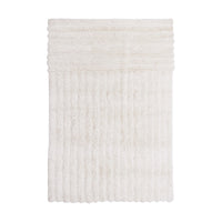 woolable rug white gradient pile neutral vertical horizontal lines handcrafted