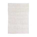 woolable rug white gradient pile neutral vertical horizontal lines handcrafted