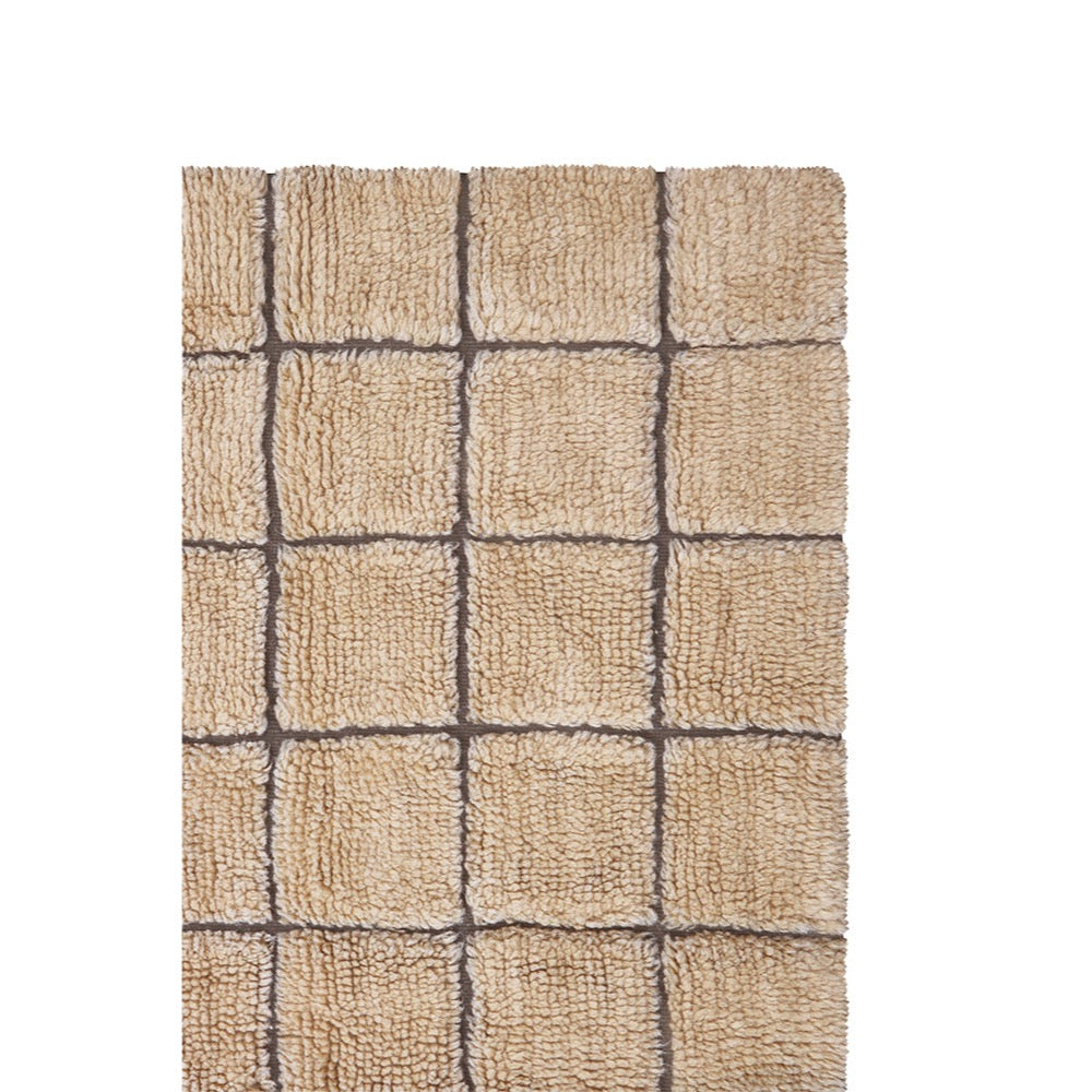 checkered area rug amber mosaic washable