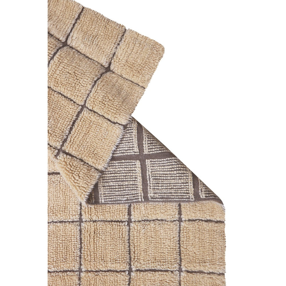 checkered area rug amber mosaic washable