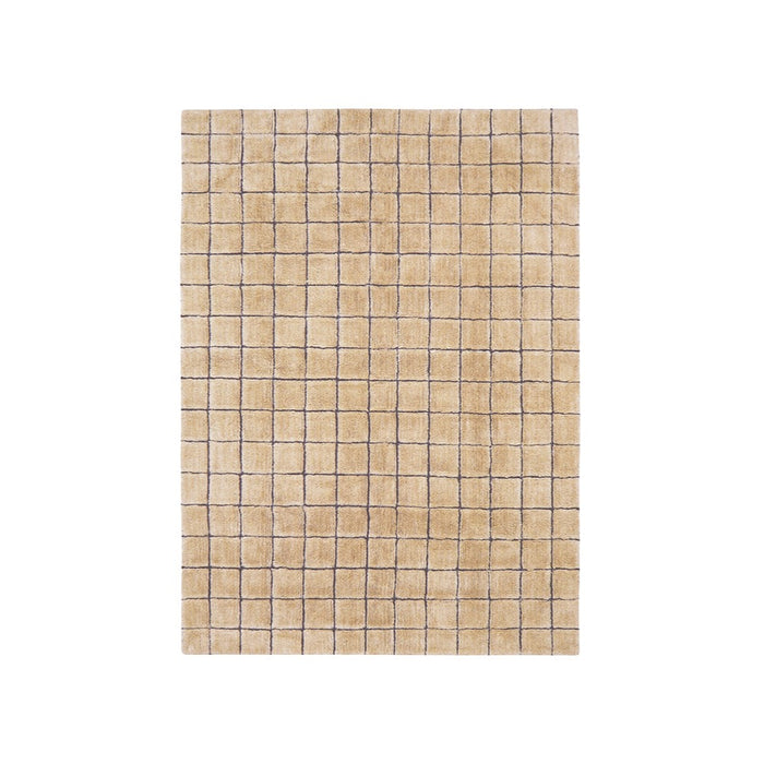 checkered area rug amber mosaic washable