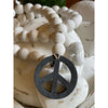 wood prayer beads white washed hanging charm mango wood decor