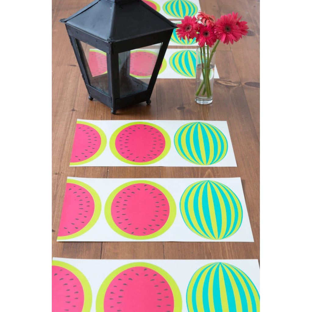 watermelon placemats on table