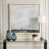 art print large square clouds green nature landscape