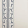 ivory linen blend curtain panels ivory and grey embroidered trim