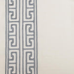 ivory linen blend curtain panels ivory and grey embroidered trim