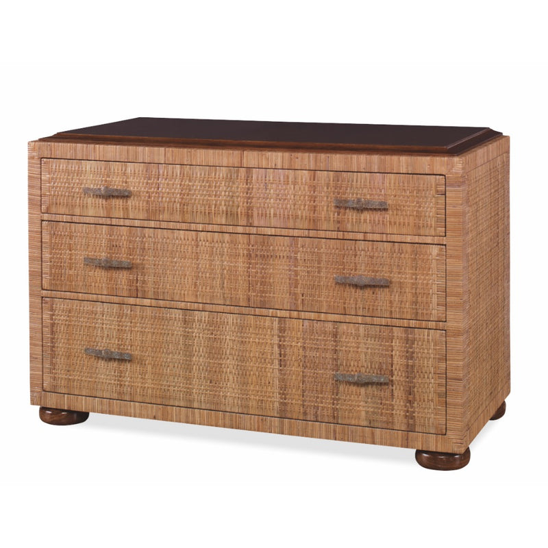 mahogany cane topped chest of drawers antique brass